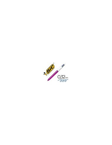 BOLIGRAFO BIC 4 SHINE MORADO 1MM