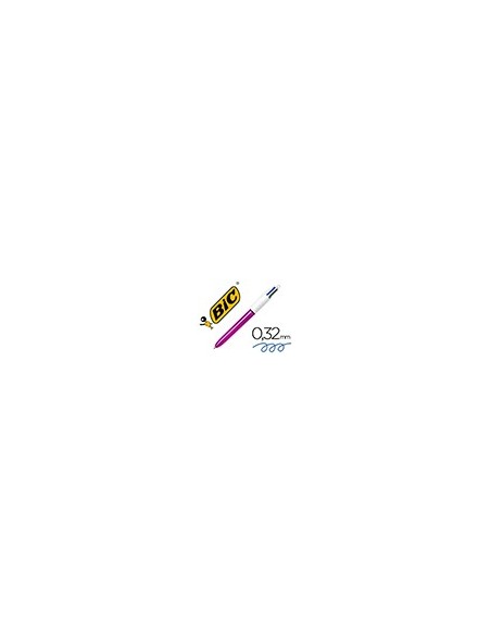 BOLIGRAFO BIC 4 SHINE MORADO 1MM