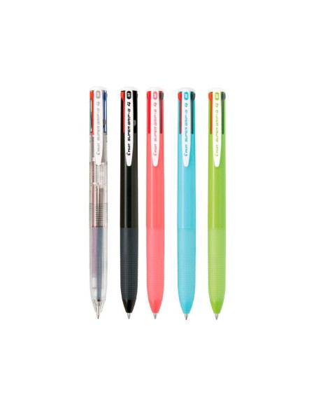 BOLIGRAFO PILOT SUPER GRIP G 4 RETRACTIL SUJECION CAUCHO CUERPO VE.