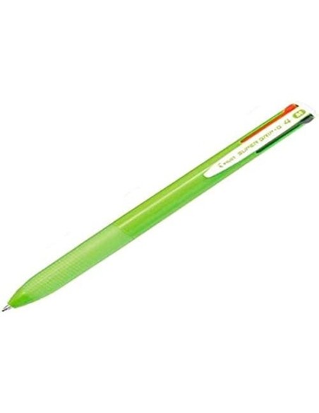 BOLIGRAFO PILOT SUPER GRIP G 4 RETRACTIL SUJECION CAUCHO CUERPO VE.