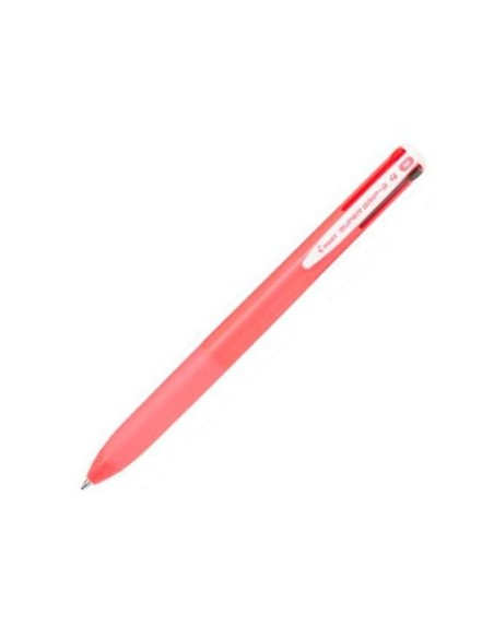 BOLIGRAFO PILOT SUPER GRIP G 4 RETRACTIL SUJECION CAUCHO CUERPO ROSA