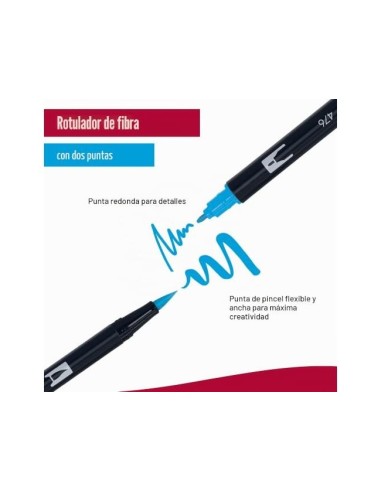 ROTULADOR TOMBOW ACUARELABLE DOBLE PUNTA PINCEL PRIMARIOS 12 UD.SURT.
