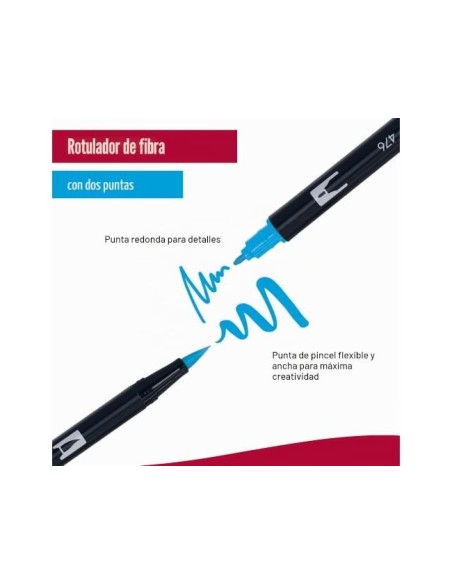 ROTULADOR TOMBOW ACUARELABLE DOBLE PUNTA PINCEL PRIMARIOS 12 UD.SURT.