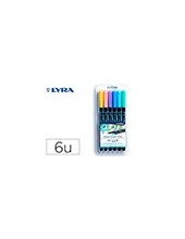 ROTULADOR LYRA AQUA BRUSH ACUARELABLE DOBLE TONOS PASTEL 6 UD.SURT. 2