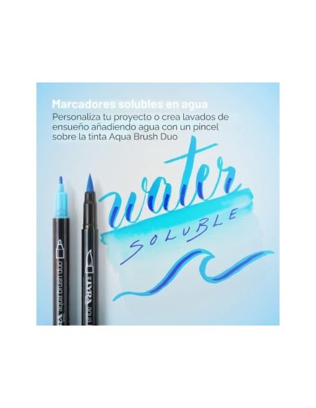 ROTULADOR LYRA AQUA BRUSH ACUARELABLE DOBLE PIEL 6 UD.SURT.