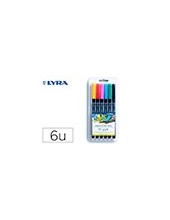 ROTULADOR LYRA AQUA BRUSH ACUARELABLE DOBLE TONOS PRIMARIOS 6 UD. 2