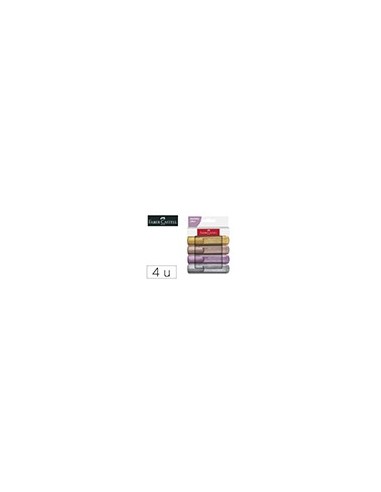 ROTULADOR FABER FLUORESCENTE TEXLINER 46 METALICO  4 UD.SURT.