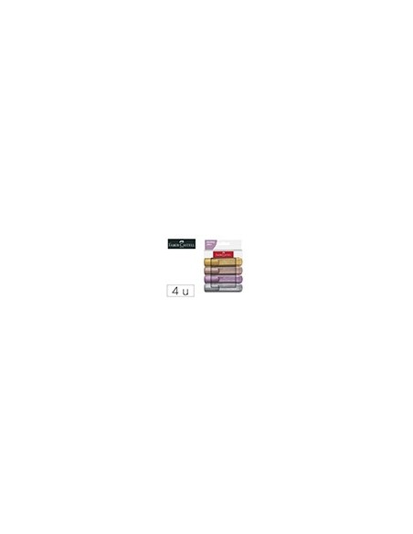 ROTULADOR FABER FLUORESCENTE TEXLINER 46 METALICO  4 UD.SURT.