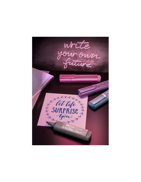 ROTULADOR FABER FLUORESCENTE TEXLINER 46 METALICO  4 UD.SURT.