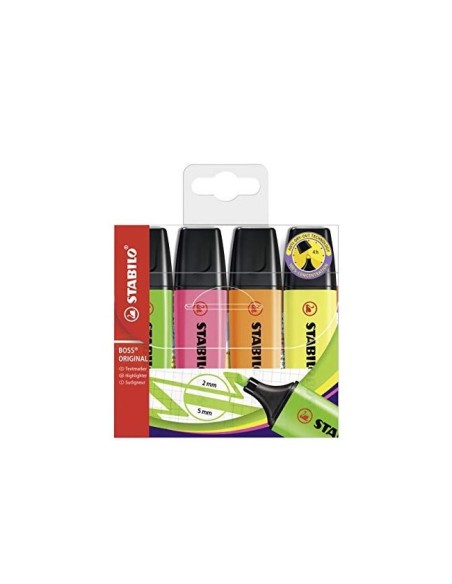 ROTULADOR STABILO BOSS FLUORESCENTE 70  4 UD.SURT.