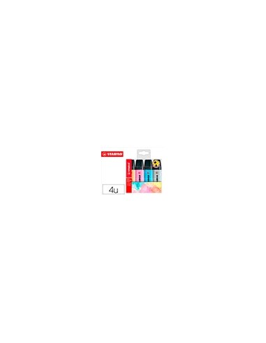 ROTULADOR STABILO BOSS FLUORESCENTE 70 PASTEL  4 UD.SURT.