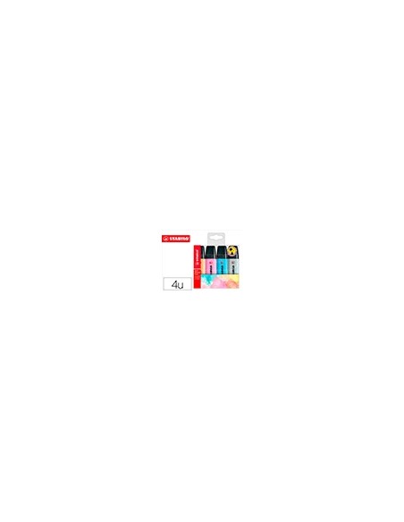 ROTULADOR STABILO BOSS FLUORESCENTE 70 PASTEL  4 UD.SURT.
