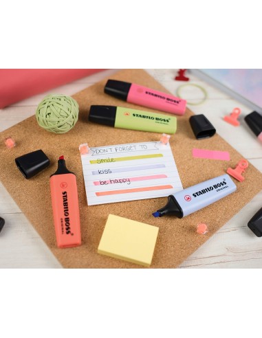 ROTULADOR STABILO BOSS FLUORESCENTE 70 PASTEL  8 UD.SURT.