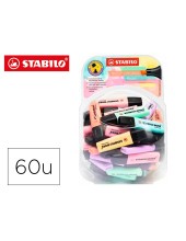 ROTULADOR STABILO BOSS FLUOR.70 PASTEL EXPOSIT BOMBONERA 60 UD.SURT.