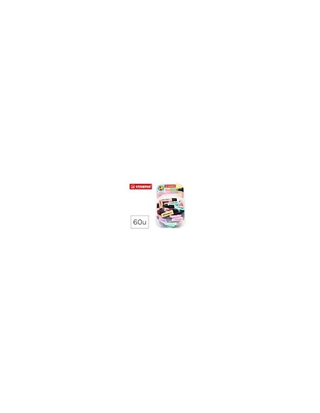 ROTULADOR STABILO BOSS FLUOR.70 PASTEL EXPOSIT BOMBONERA 60 UD.SURT.