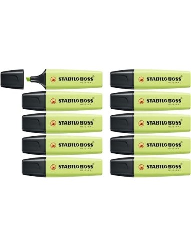 ROTULADOR STABILO BOSS FLUORESCENTE 70 PASTEL CHISPA LIMA