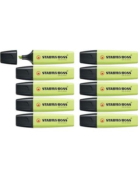 ROTULADOR STABILO BOSS FLUORESCENTE 70 PASTEL CHISPA LIMA