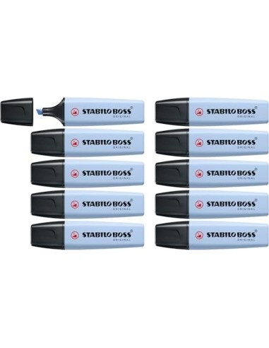 ROTULADOR STABILO BOSS FLUORESCENTE 70 PASTEL AZ. NUBLADO