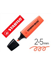 ROTULADOR STABILO BOSS FLUORESCENTE 70 PASTEL CORAL MELOSO