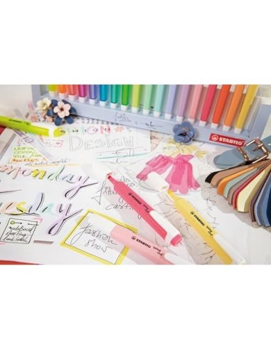 ROTULADOR STABILO FLUORESCENTE SWING COOL PASTEL AM. CREMOSO