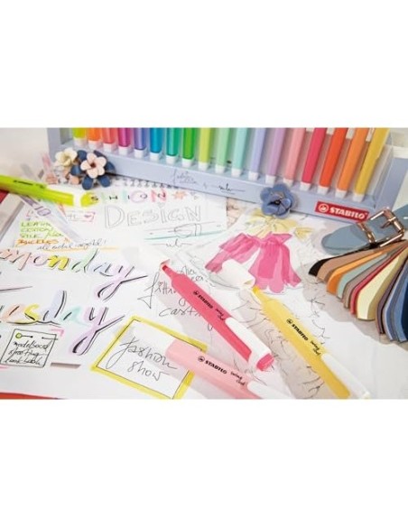 ROTULADOR STABILO FLUORESCENTE SWING COOL PASTEL AM. CREMOSO