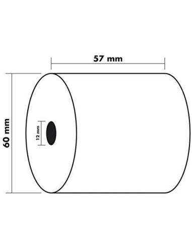 ROLLO SUMADORA EXACOMPTA ELECTRO 57MM X 60MM 60 G/M2
