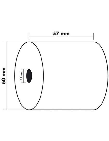 ROLLO SUMADORA EXACOMPTA ELECTRO 57MM X 60MM 60 G/M2