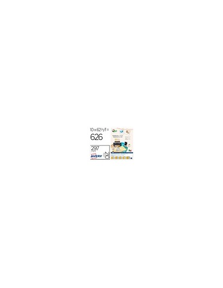 ETIQUETA ADH.AVERY TICO SATINADO ORO/PLATA LASER PK.DE 626 UD. SURT.