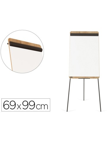 PIZARRA BL.ROCADA TRIPODE LACADA MAG BRAZO EXTENSI ROBLE 69X99CM