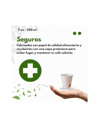 VASO CARTON BIODEGRADABLE BL.220 CC PQ.DE 50 UD.
