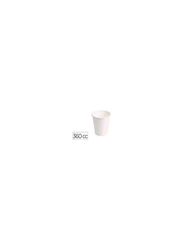 VASO CARTON BIODEGRADABLE BL.360 CC PQ.DE 40 UD.