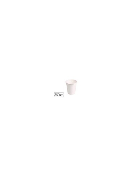 VASO CARTON BIODEGRADABLE BL.360 CC PQ.DE 40 UD.