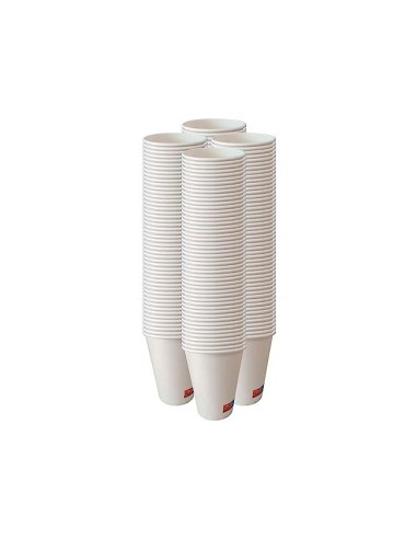 VASO CARTON BIODEGRADABLE BL.360 CC PQ.DE 40 UD.