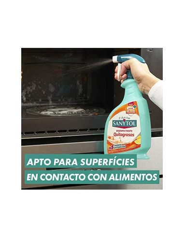 LIMPIADOR DESINFECTANTE SANYTOL COCINAS  PULVERIZADOR BOTE 750 ML