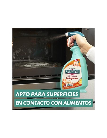 LIMPIADOR DESINFECTANTE SANYTOL COCINAS  PULVERIZADOR BOTE 750 ML