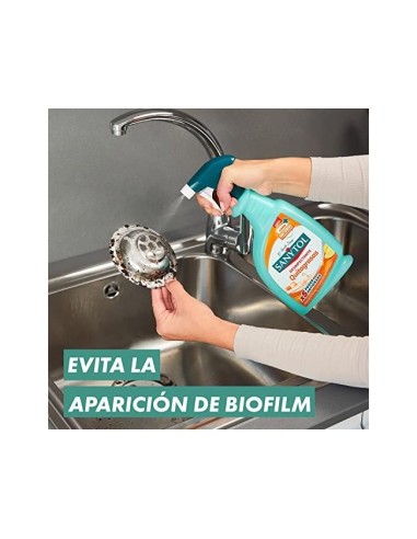 LIMPIADOR DESINFECTANTE SANYTOL COCINAS  PULVERIZADOR BOTE 750 ML