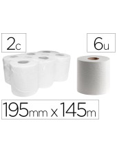 PAPEL SECAMANOS DAHI 2 CAPAS CELULOSA  195MM X 145MT.PAQUETE 6 ROLLOS