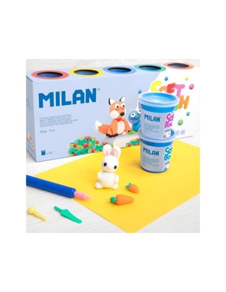 PASTA MILAN MODELAR SOFT DOUGH BASIC CAJA 10 BOTES SURT.85 G