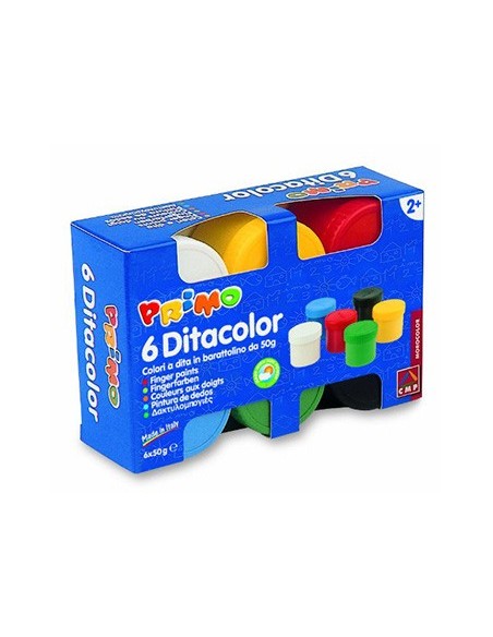 PINTURA DEDOS PRIMO 50 G CAJA 6 UD.SURT.