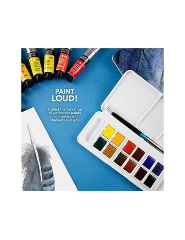 ACUARELA DALER ROWNEY AQUAFINE TRAVEL SET PINCEL CAJA 12 SURT.
