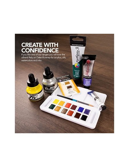 ACUARELA DALER ROWNEY AQUAFINE TRAVEL SET PINCEL CAJA 12 SURT.