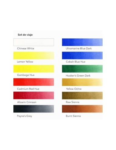 ACUARELA DALER ROWNEY AQUAFINE TRAVEL SET PINCEL CAJA 12 SURT.