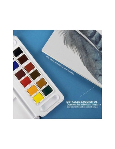 ACUARELA DALER ROWNEY AQUAFINE TRAVEL SET PINCEL CAJA 12 SURT.