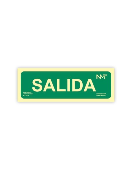 PICTOGRAMA ARCHIVO 2000 SALIDA PVC VE. LUMINISC 300X105MM PK.DE 2 UD.