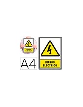PICTOGRAMA ARCHIVO 2000 RIESGO ELECTRICO PVC AM. LUMINISCEN 210X297MM 2