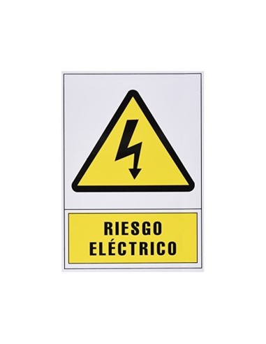 PICTOGRAMA ARCHIVO 2000 RIESGO ELECTRICO PVC AM. LUMINISCEN 210X297MM