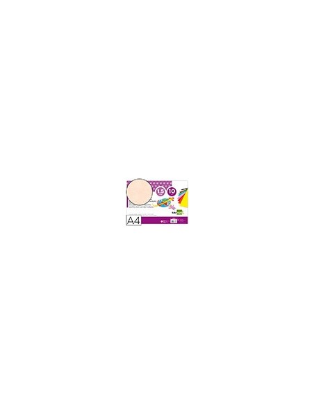 GOMA EVA LIDERPAPEL A4 60G/M2 ESPESOR 1,5MM CARNE PAQ.10H.GE77