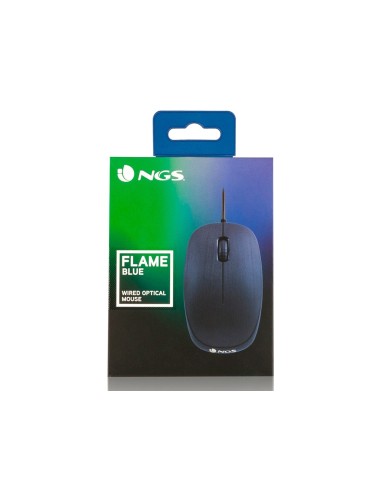 RATON NGS WIRED FLAME OPTICO CABLE 1000 DPI AMBIDIESTROS USB AZ.