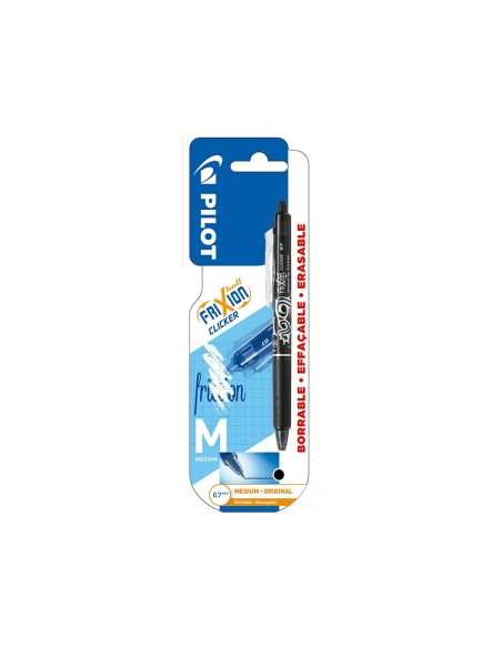 BOLIGRAFO PILOT FRIXION CLICKER BORRABLE 0,7MM P. MEDIA NG.EN BLISTER