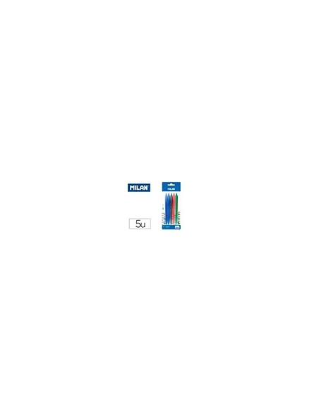 BOLIGRAFO MILAN P1 RETRACTIL 1MM TOUCH 5 UD.SURT.